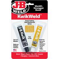 KwikWeld Epoxy, Two-Part, Tube, 2 oz., Grey AG577 | Johnston Equipment