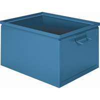 Steel Stacking Box, 7.5" W x 13" D x 6" H, Blue CA813 | Johnston Equipment