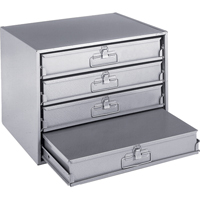 Compartment Box Cabinets, Steel, 4 Slots, 20" W x 15-3/4" D x 15" H, Grey CA965 | Johnston Equipment