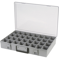 Compartment Case, Plastic, 32 Slots, 18-1/2" W x 13" D x 3" H, Grey CB497 | Johnston Equipment