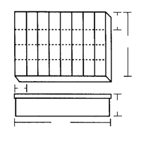 Compartment Case, Plastic, 32 Slots, 18-1/2" W x 13" D x 3" H, Grey CB497 | Johnston Equipment