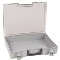 Compartment Case, Plastic, 15-1/2" W x 11-3/4" D x 2-1/2" H, Grey CB498 | Johnston Equipment