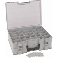 Compartment Case, Plastic, 48 Slots, 15-1/2" W x 11-3/4" D x 5" H, Grey CB500 | Johnston Equipment