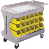 Pro Cart With Yellow Bins, Double-sided, 36 bins, 45-5/18" W x 24" D x 34-3/4" H CC832 | Johnston Equipment