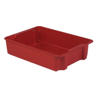 Stack-N-Nest<sup>®</sup> Plexton Containers, 24" W x 34.1" D x 8.1" H, Red CD191 | Johnston Equipment