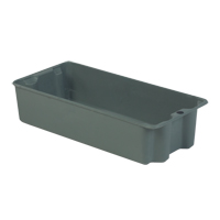 Stack-N-Nest<sup>®</sup> Plexton Containers, 13.8" W x 29.6" D x 7" H, Grey CD203 | Johnston Equipment