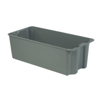 Stack-N-Nest<sup>®</sup> Plexton Containers, 20.1" W x 42.5" D x 14.1" H, Grey CD206 | Johnston Equipment