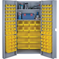 Deep Door Combination Cabinets, 38" W x 24" D x 72" H, Grey CF354 | Johnston Equipment