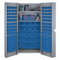Deep Door Combination Cabinets, 38" W x 24" D x 72" H, Grey CF355 | Johnston Equipment