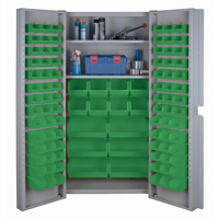 Deep Door Combination Cabinets, 38" W x 24" D x 72" H, Grey CF357 | Johnston Equipment