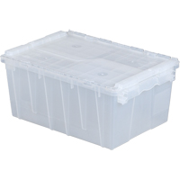 Flipak<sup>®</sup> Polypropylene Plastic (PP) Distribution Containers, 21.8" x 15.2" x 9.3", Clear CF558 | Johnston Equipment