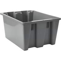 Stack & Nest Palletote Box, 10" x 15.5" x 19.5", Grey CF683 | Johnston Equipment