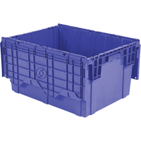 Flipak™ Polyethylene Plastic (PE) Distribution Containers, 27.9" x 20.9" x 15.2", Blue CF725 | Johnston Equipment