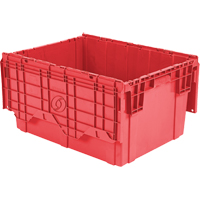 Flipak™ Polyethylene Plastic (PE) Distribution Containers, 27.9" x 20.9" x 15.2", Red CF726 | Johnston Equipment