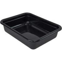 All-Purpose Flat-Bottom Storage Tub, 5" H x 17" D x 22" L, Plastic, Black CG221 | Johnston Equipment