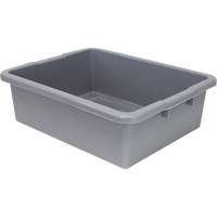 All-Purpose Ribbed-Bottom Storage Tub, 7" H x 17" D x 22" L, Plastic, Grey CG227 | Johnston Equipment