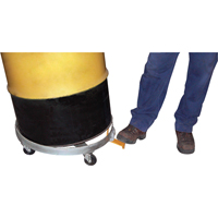 Tilting Drum Dollies, Steel, 1200 lbs. Capacity, 23-1/2" Diameter, Cast Iron Casters DC022 | Johnston Equipment
