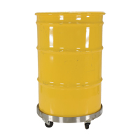Drum Dollies, Stainless Steel, 800 lbs. Capacity, 23-1/4" Diameter, Rubber Casters DC416 | Johnston Equipment