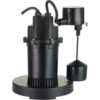 Pompe de puisard submersible thermoplastique, 2560 gal./h, 115 V, 4,6 A, 1/3 CV DC842 | Johnston Equipment