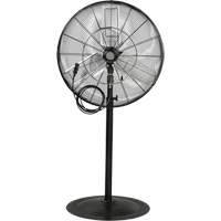 Outdoor Misting and Oscillating Pedestal Fan, Heavy-Duty, 3 Speed, 30" Diameter EA829 | Johnston Equipment