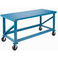 Extra Heavy-Duty Workbenches - All-Welded Benches, Steel Surface FH465 | Johnston Equipment