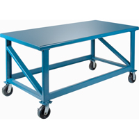 Extra Heavy-Duty Workbenches - All-Welded Benches, Steel Surface FH466 | Johnston Equipment