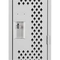 Clean Line™ Lockers, Bank of 2, 24" x 12" x 72", Steel, Grey, Rivet (Assembled), Perforated FK225 | Johnston Equipment
