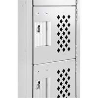 Assembled Clean Line™ Perforated Economy Lockers FL356 | Johnston Equipment