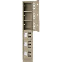 Assembled Lockerettes Clean Line™ Perforated Economy Lockers FJ565 | Johnston Equipment