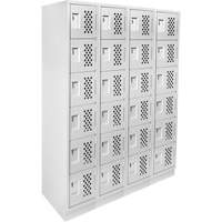 Assembled Clean Line™ Perforated Economy Lockers FL354 | Johnston Equipment