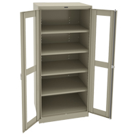 Deluxe C-Thru Storage Cabinet, Steel, 4 Shelves, 78" H x 36" W x 24" D FL649 | Johnston Equipment