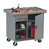 Mobile Workbench Cabinet, Laminate Surface FL652 | Johnston Equipment