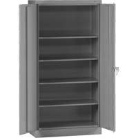 Standard Storage Cabinet, Steel, 4 Shelves, 72" H x 36" W x 18" D, Grey FL778 | Johnston Equipment