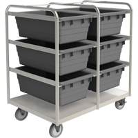 Mobile Tub Rack, Double-sided, 6 bins, 26" W x 36" D x 42" H FM029 | Johnston Equipment