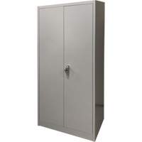 Storage Cabinet, Steel, 4 Shelves, 66" H x 30" W x 15" D, Grey FN425 | Johnston Equipment