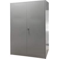 Storage Cabinet, Steel, 4 Shelves, 78" H x 48" W x 24" D, Grey FN427 | Johnston Equipment
