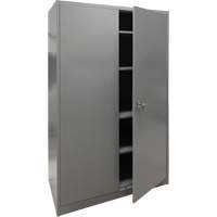 Storage Cabinet, Steel, 4 Shelves, 78" H x 48" W x 24" D, Grey FN427 | Johnston Equipment