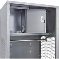 Gear Locker, Steel, 24" W x 24" D x 72" H, Grey FN468 | Johnston Equipment