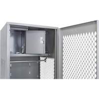 Gear Locker, Steel, 24" W x 18" D x 72" H, Grey FN469 | Johnston Equipment