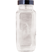 Bottle, Square, 8 fl. Oz., Glass IA672 | Johnston Equipment