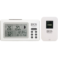 Indoor/Outdoor Thermometers With Clock, Contact, Digital, 32 to 122°F (0 to 50°C) IA807 | Johnston Equipment