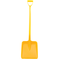 D-Grip Food Shovel, 13" x 12" Blade, 41" Length, Plastic, Yellow JB864 | Johnston Equipment