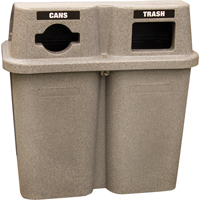 Recycling Containers Bullseye™, Curbside, Plastic, 2 x 114L/60 US gal. JC592 | Johnston Equipment