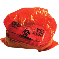 Sure-Guard™ Bio-Medical Waste Liners, Bio-Hazard, 50" L x 37" W, 2 mil, 100 /pkg. JD102 | Johnston Equipment