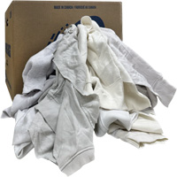 Wiping Rags, Fleece, White, 20 lbs. JI501 | Johnston Equipment