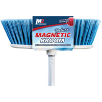 Flat Magnetic Indoor Broom with Handle, 48" Long JM727 | Johnston Equipment