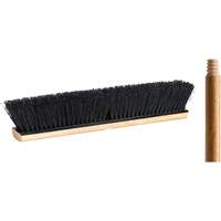 Push Broom with Handle, 18", Medium, Tampico Bristles JN005 | Johnston Equipment