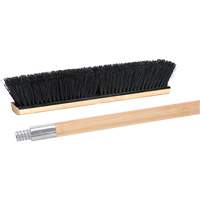 Push Broom with Metal-Threaded Handle, 24", Medium, Tampico Bristles JN006 | Johnston Equipment