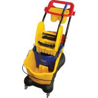 Multifunctional Mop Trolley, Down Press, 9.5 US Gal.(38 Quart), Yellow JN502 | Johnston Equipment