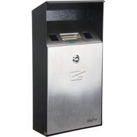 Smoking Receptacle, Wall-Mount, Stainless Steel, 1 Litre Capacity, 11-4/5" Height JN620 | Johnston Equipment
